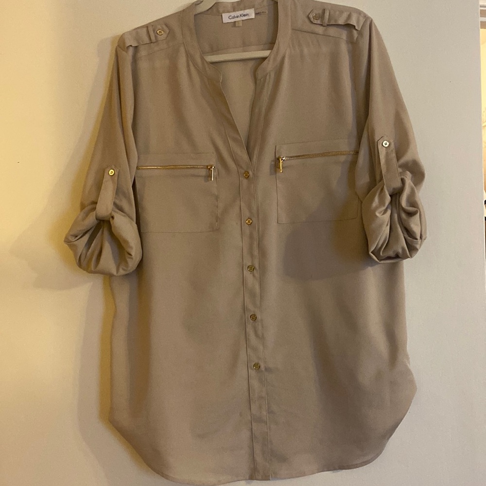 Calvin Klein button blouse